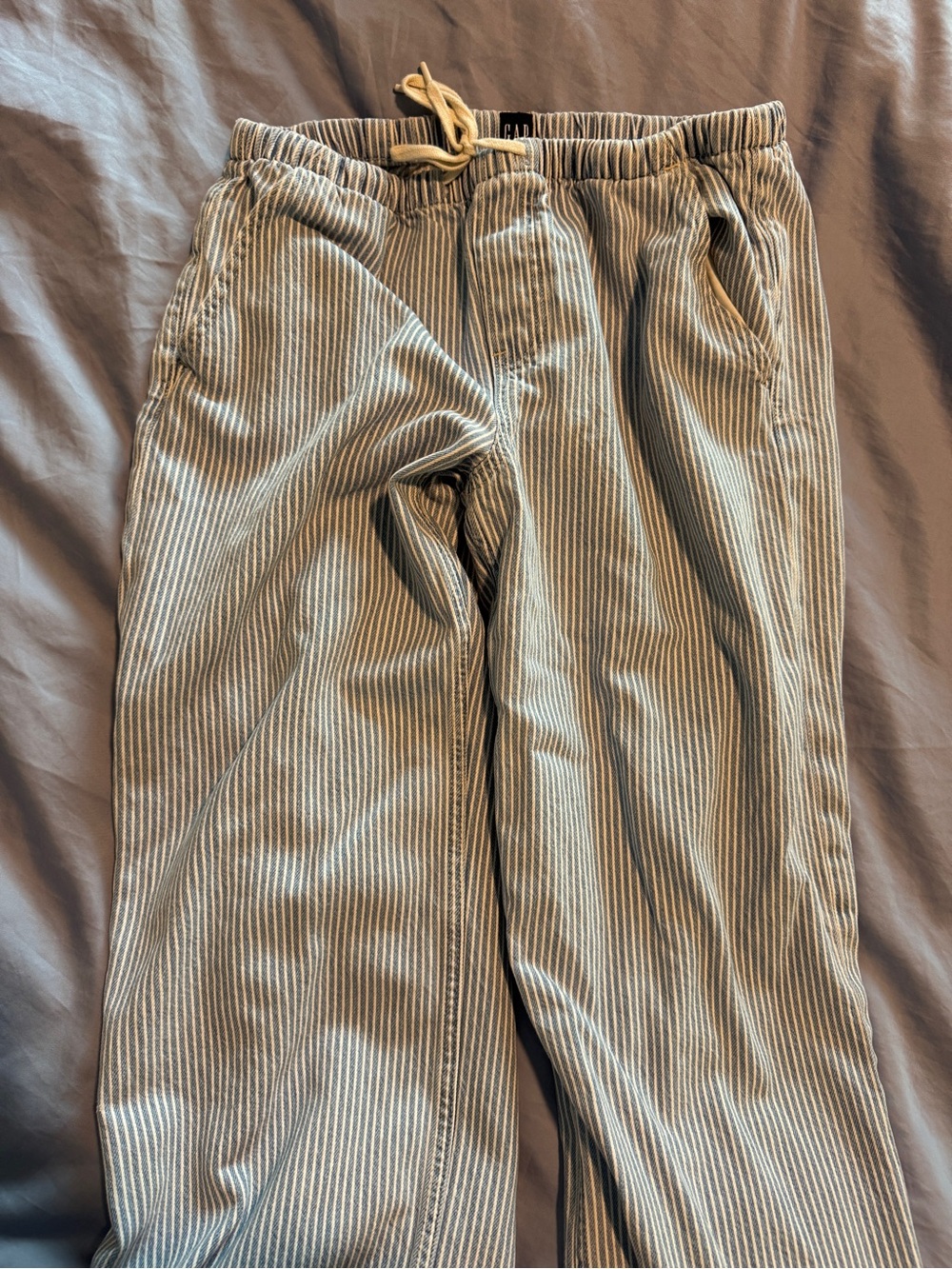 Gap Striped Drawstring Jeans